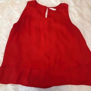 Red flowy blouse from Francesca’s